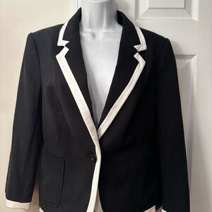 The Limited Black Blazer with White Trim - M